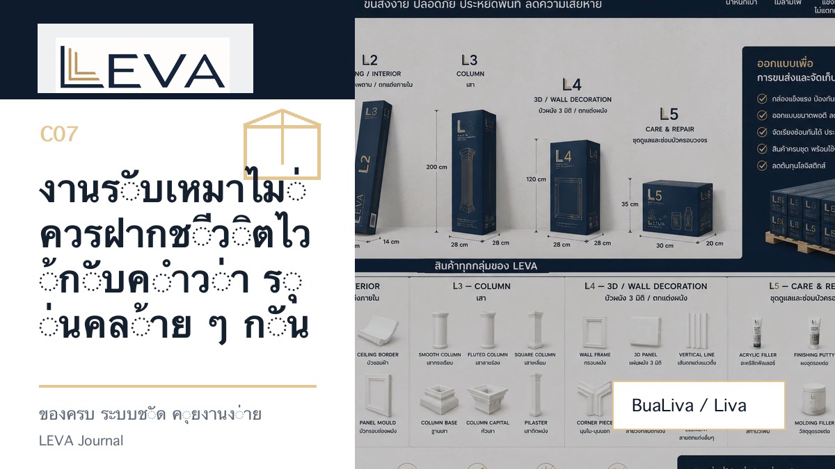 งานรับเหมาไม่ควรฝากชีวิตไว้กับคำว่า รุ่นคล้าย ๆ กัน