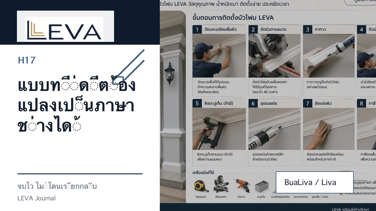 แบบที่ดีต้องแปลงเป็นภาษาช่างได้