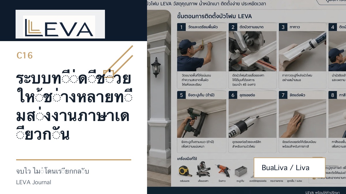 ระบบที่ดีช่วยให้ช่างหลายทีมส่งงานภาษาเดียวกัน