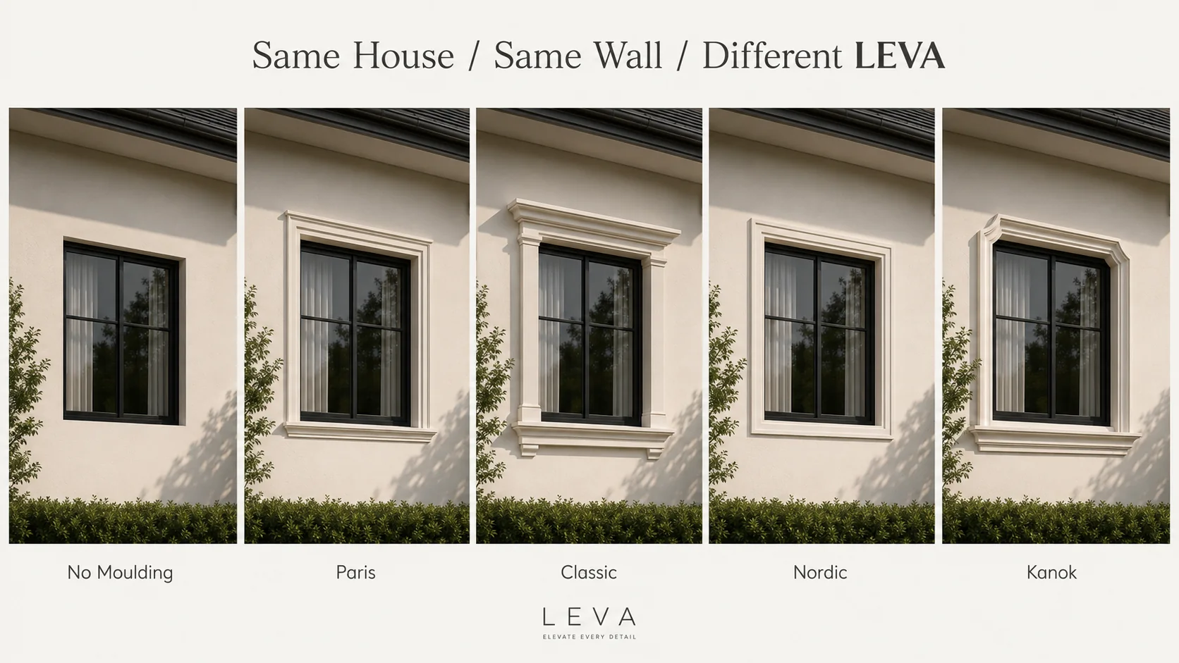 Same house with different LEVA collections